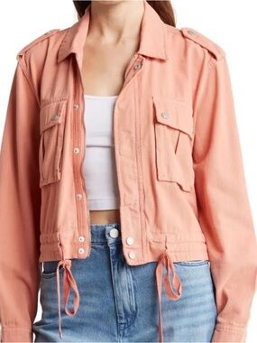Blank NYC Peach Utility Jacket with Drawstring Waist